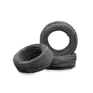 Two coils of black annealed binding wire