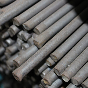 Ends of smooth round reinforcing bars