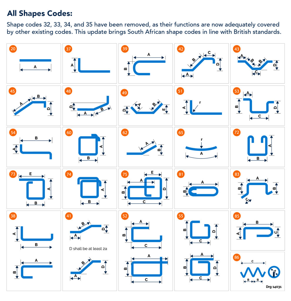 Know Your Shape Code Rebar Shape Codes Explained For SANS 282 Bending Know Your Shape Code Rebar Shape Codes Explained For SANS 282 Bending