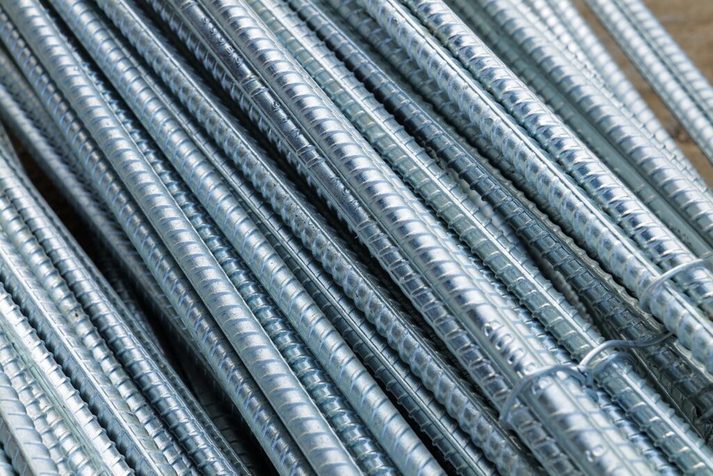 Welded Mesh and Cut and Bend for Coastal Builds in Durban and Richards Bay 9 Galvanised reinforcing steel bars at RMS Durban