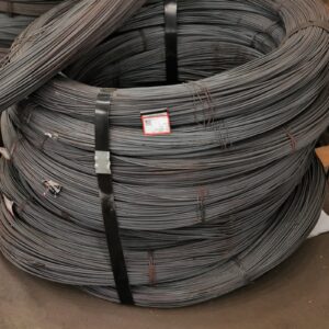 Strapped coils of black annealed binding wire