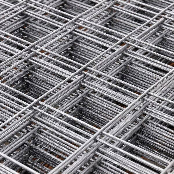 Reinforcing mesh sheets stacked in the RMS yard
