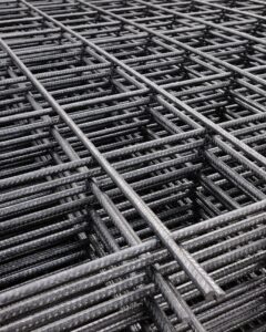 Stack of welded mesh sheets