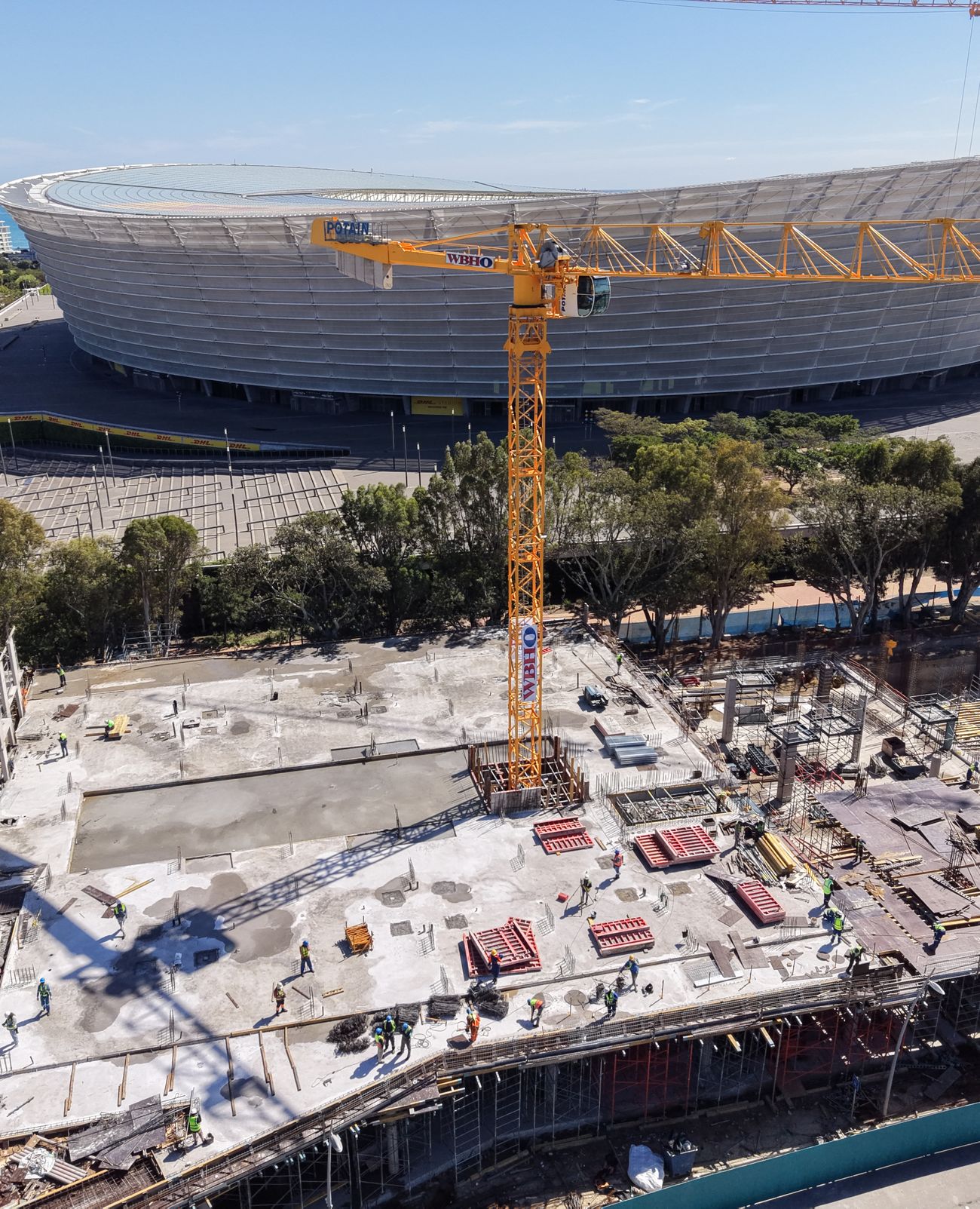 The Granger Building construction site next to the stadium in Green Point, Cape Town